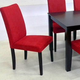 Adam-Alexander 18'' H Upholstered Parsons Chair, Red