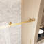 Porte de douche coulissante simple sans cadre Bruna de 56 à 60 po x 76 po avec verre trempé de 1/4 po et film antidéflagrant-123252994