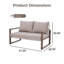 Arunas 50" Wide Steel  Loveseat With Cushions