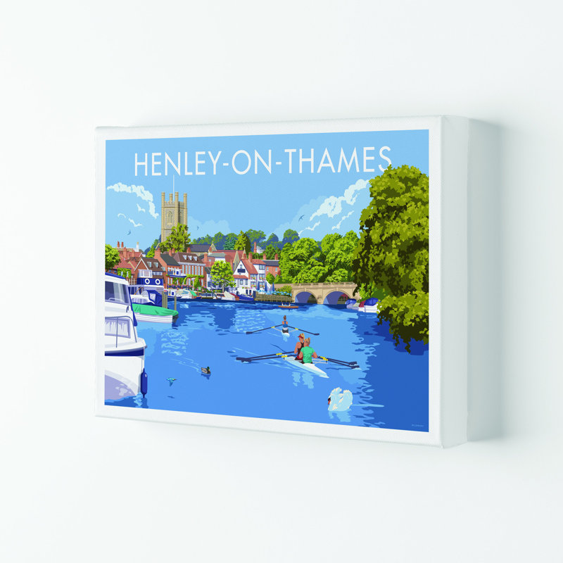 Henley On Thames by Stephen Millership - Print on Canvas, Wrapped Canvas, 40cm H x 50cm W x 4cm D