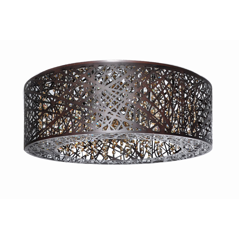 Plafonnier encastré 9 lumières 23,5 po Mascher, Bronze