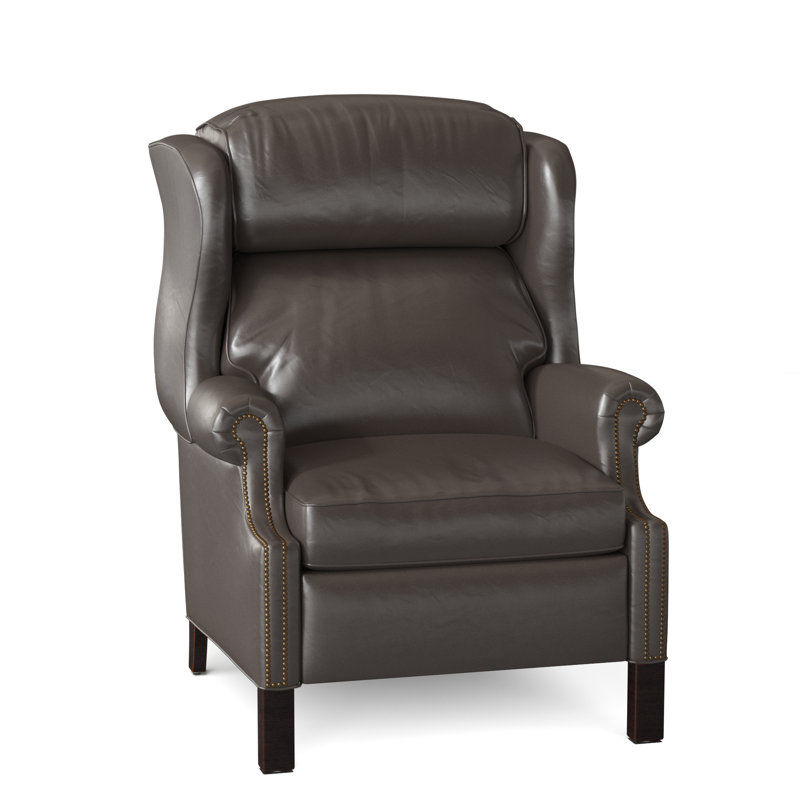 Fauteuil inclinable standard en similicuir de 33 po de large Chippendale, Français naturel No 9, Plantation