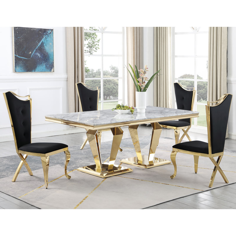 Ensemble repas pour 4 personnes Balsamo, Or, Or/noir