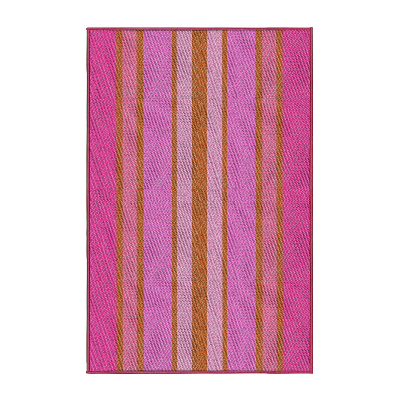 Tapis mauve à rayures Raeford, Rectangle 5 pi x 7 pi