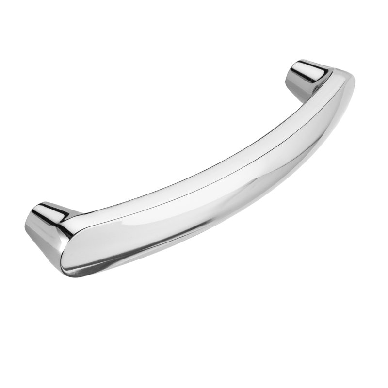 Poignée arche en nickel poli de 4 po Selma, Nickel poli, 4"