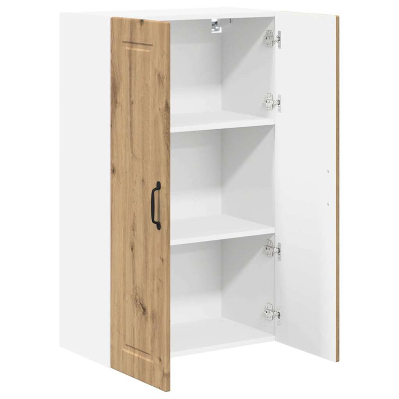 Vidaxl Kitchen Wall Cabinet High Gloss White 60 X 31 X 100 Cm, Artisan Oak, 100cm H x 60cm W x 31cm D