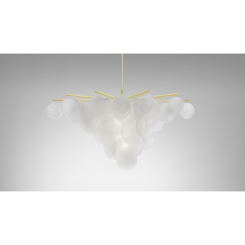 Nimbus 8 - Light Chandelier, Satin Brass