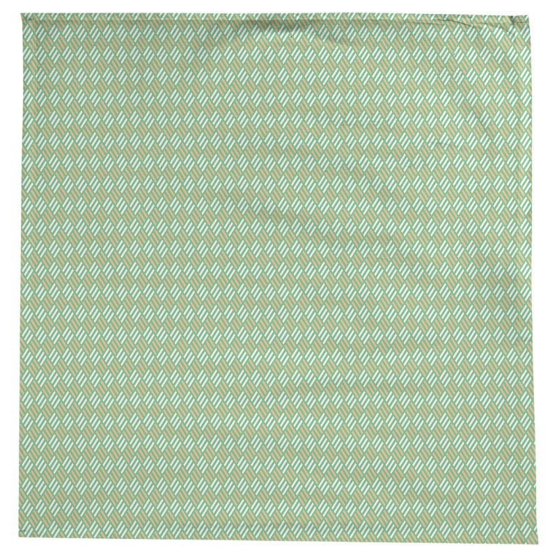 Nappe à carreaux à rayures Leffel, Vert / orange