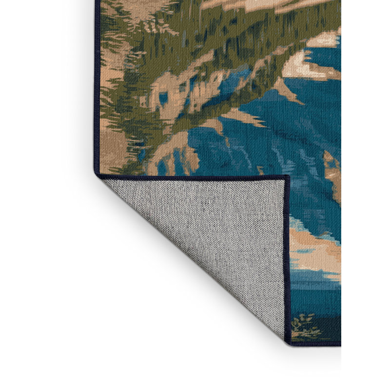 Tapis gris lavable à la machine, Carré 6 pi