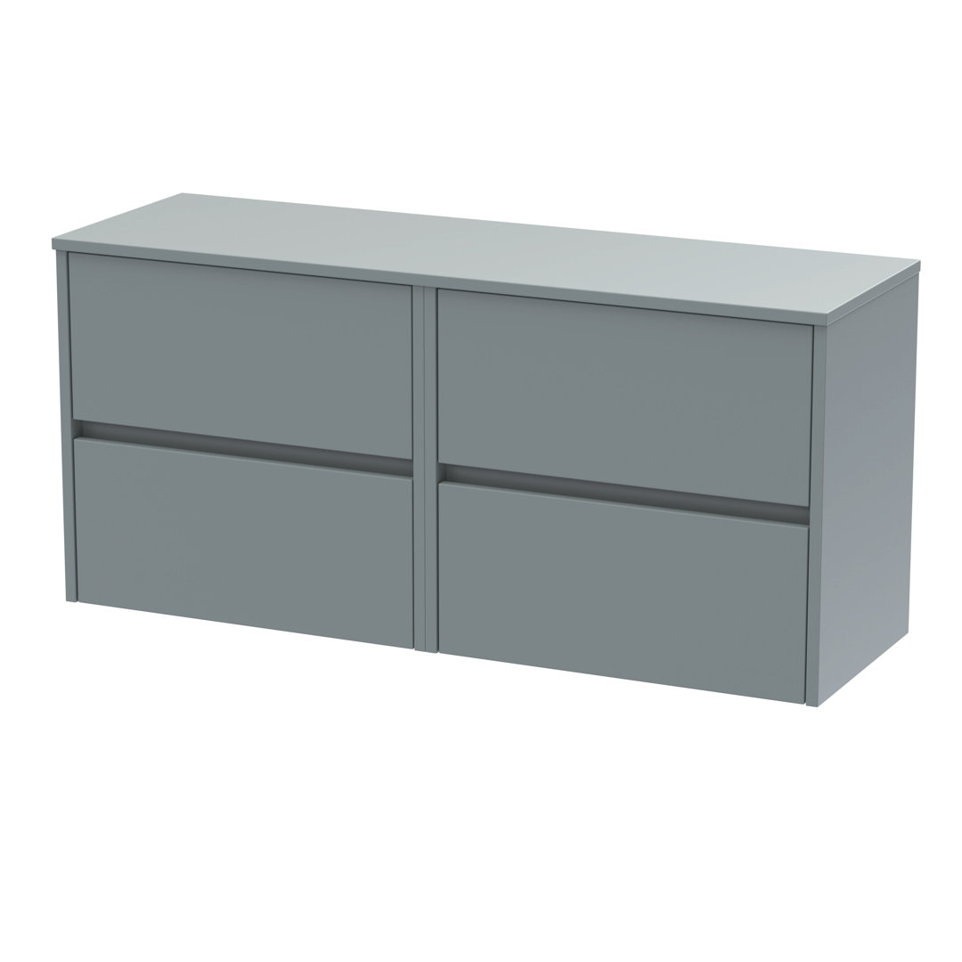120cm Wall Mounted Double Bathroom Vanity Base Only