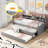 Wood Daybed with 2 Trundles, 3 Storage Cubbies-1188416237