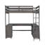 Lit mezzanine avec bureau et tablettes ouvertes-408591907