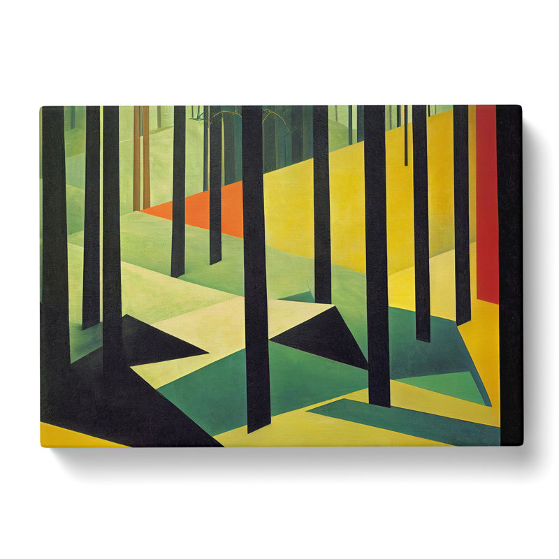 Pleasant Abstract Forest - Wrapped Canvas, 50cm H x 76cm W x 3cm D