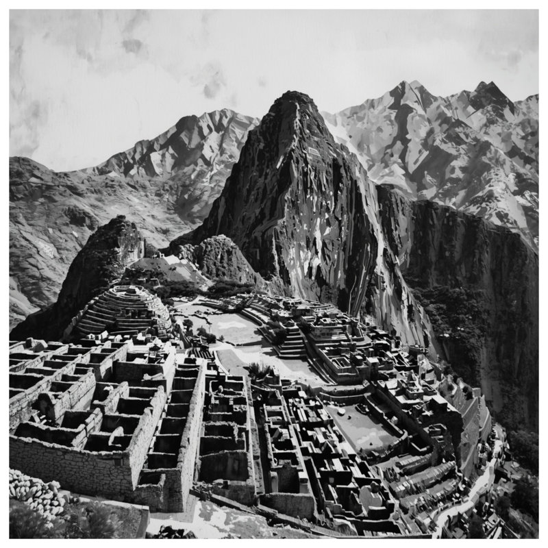 Tapis de bain Machu Picchu Ruins, L 34 po x L 21 po
