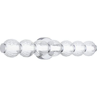 Jahin Integrated LED Polished Chrome Bath Light