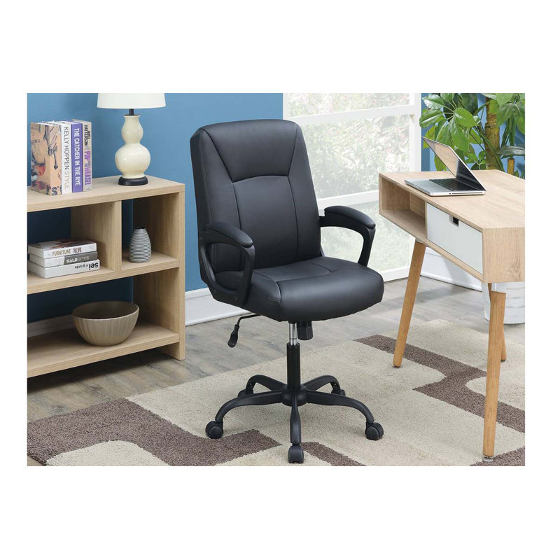Fauteuil de bureau rembourré Relax, Noir