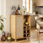 Buffet avec rangement, armoire à vin de 34 pouces avec porte-bouteilles, armoire pour salon-1594880950