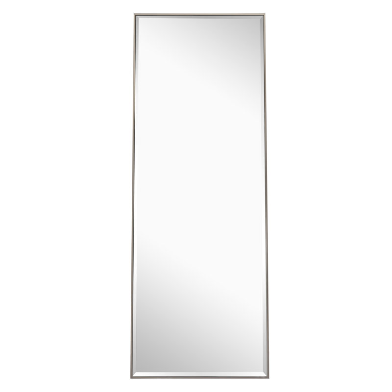 Slim Bezel Full Length Mirror, 66" x 24" Modern Floor & Wall Mirror for Bedroom or Living Room, 65" x 22"
