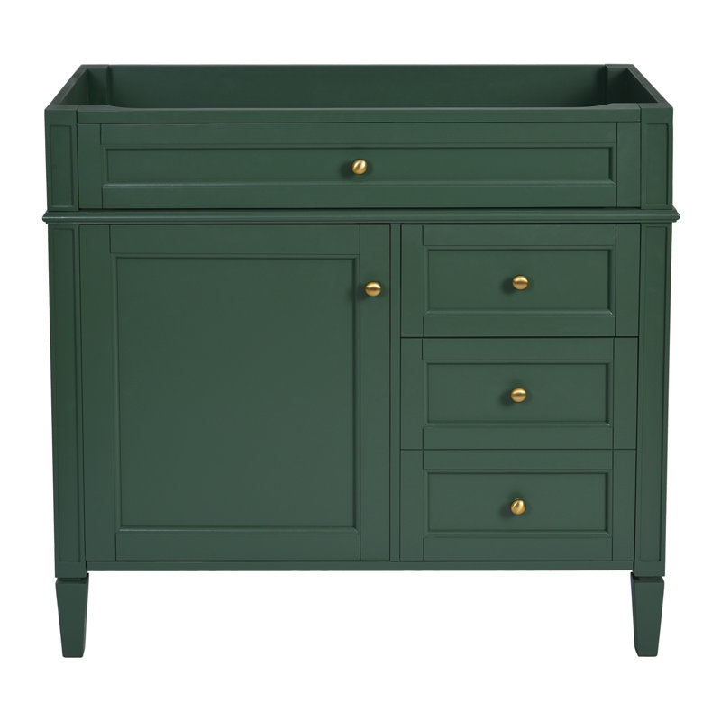 Meuble-lavabo de salle de bain Modern, Green / Gold