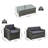 Phillipsville Wicker 4 - Person Patio Conversation Set with Cushions-1105385802