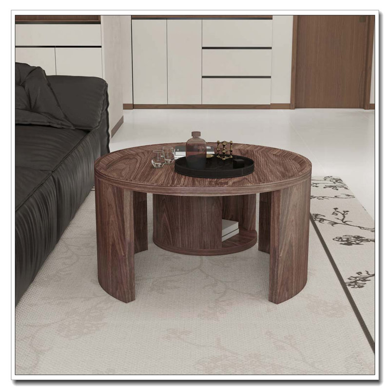 Ensemble de tables basses rondes, Natural Wood