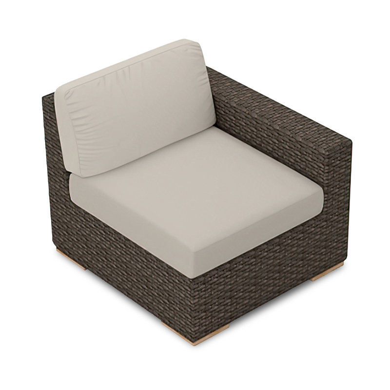 Arden Outdoor One Arm Lounge Chair, Cast Silver Sunbrella®