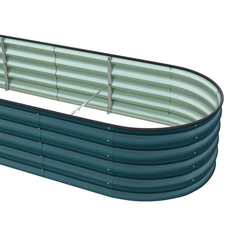 Planter Box, 42cm H x 240cm W x 80cm D, Green