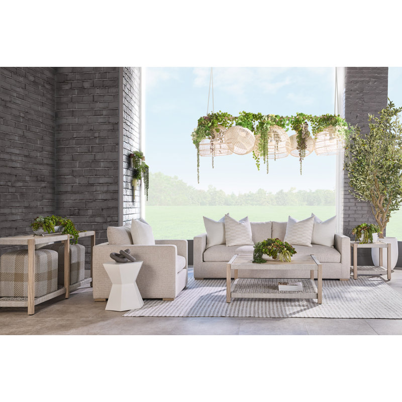 Jaidyn Concrete Top End Table, Ivory Concrete