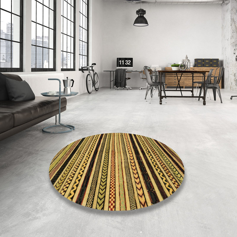 Abstract Indoor Rug, Round 3'