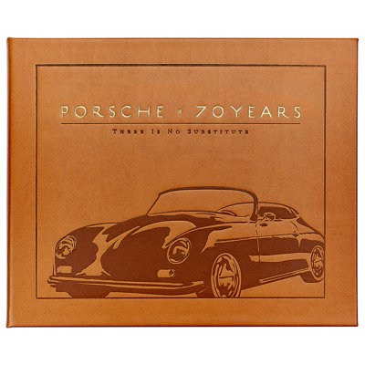 Graphic Image Porsche 70 Years There Is No Substitute Coffee Table Book Leather Tan