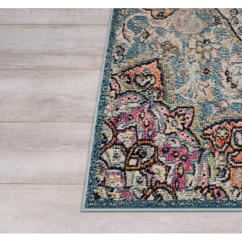 Tapis bleu Boulton Wonderlust, Rectangle 5 pi x 7 pi