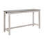 Ensemble de table de bar 4 pièces avec prise de courant, structure en bois d'hévéa, 3 tabourets rembourrés en lin pour les espaces de vie intérieurs-133277123