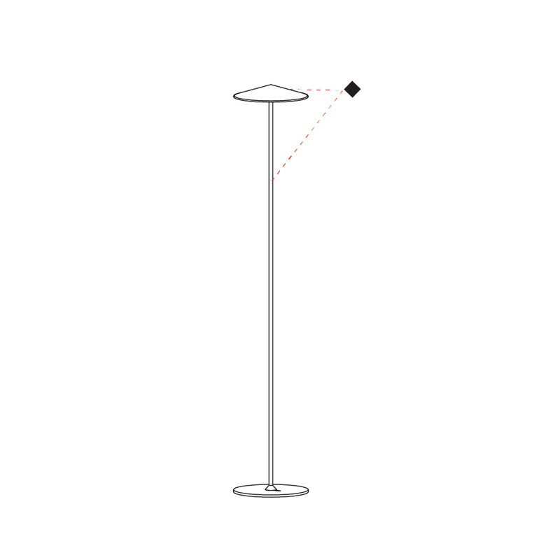 Pla 47.4409" Swing Arm LED Floor Lamp, Textured White