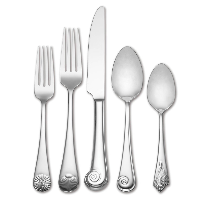 Sea Shells 5 - Piece Flatware Set, Service for 1