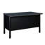 Bureau de bureau à piédestal simple en acier Paségal 48 po x 30 po - plateau gris, base noire-122430306