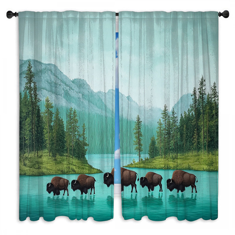 Rideaux Bison, 56 po x 76 po - 2 panneaux, Obscurcissement de chambre