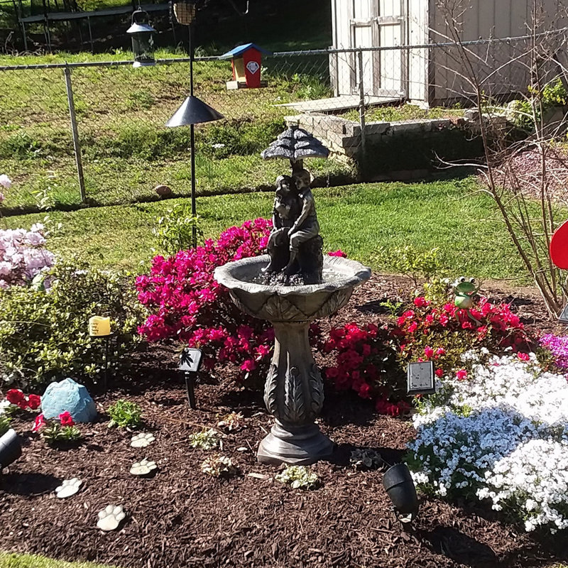 Hornsby Solar Powered Sculptural Fountain with LEDs 