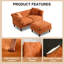 Canapé Chesterfield 62 "rembourré avec repose-pieds-1770553997