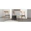 Ensemble de 2 chaises rétro en bois d'hévéa avec dossier ergonomique et coussins moelleux-118444458-118444459