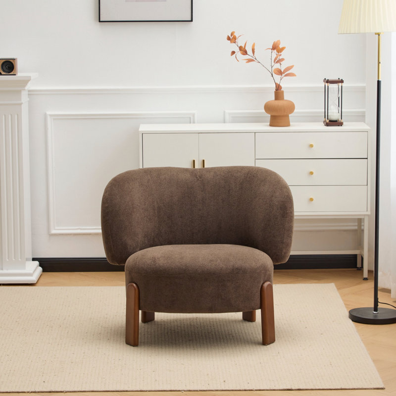 Fauteuil d'appoint d'intérieur et rembourré Modern, Marron foncé
