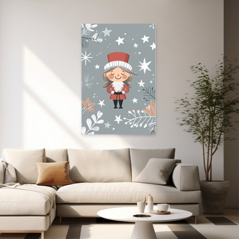Casse-noisette, rêve d'hiver, rêve, fantaisiste, paysage d'hiver abstrait, impression d'art mural, H 60 po x l 40 po