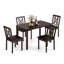 Ensemble de table de salle à manger 5 pièces pour 4 tables de cuisine rectangulaires et 4 chaises