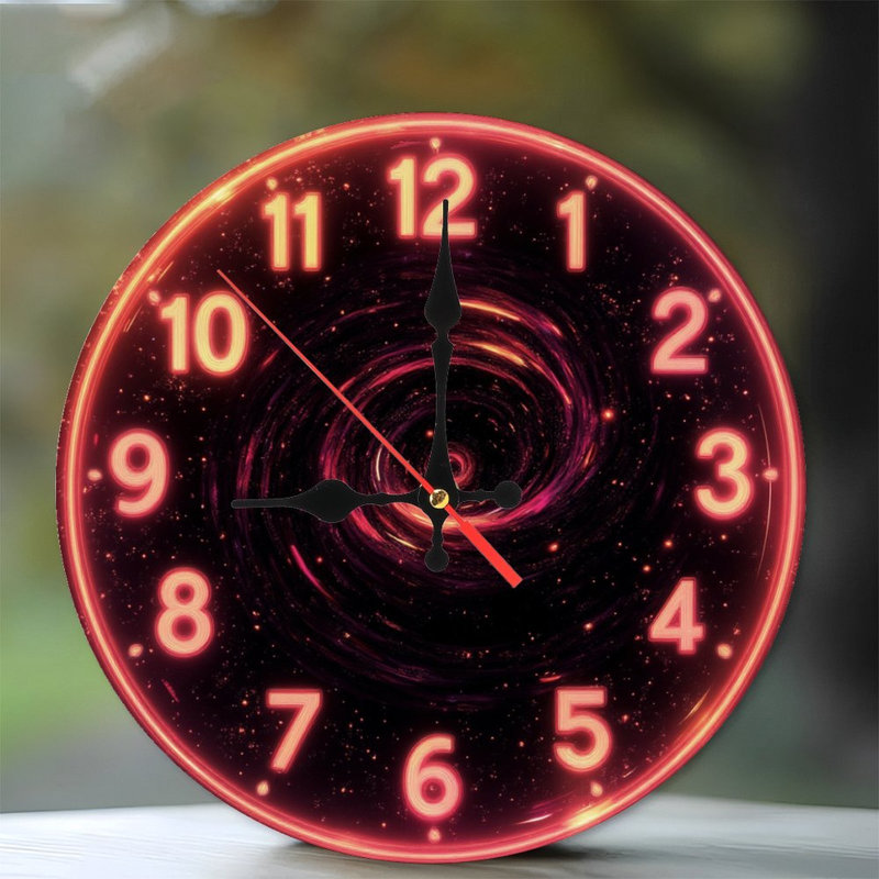 Horloge galaxie à chiffres lumineux
