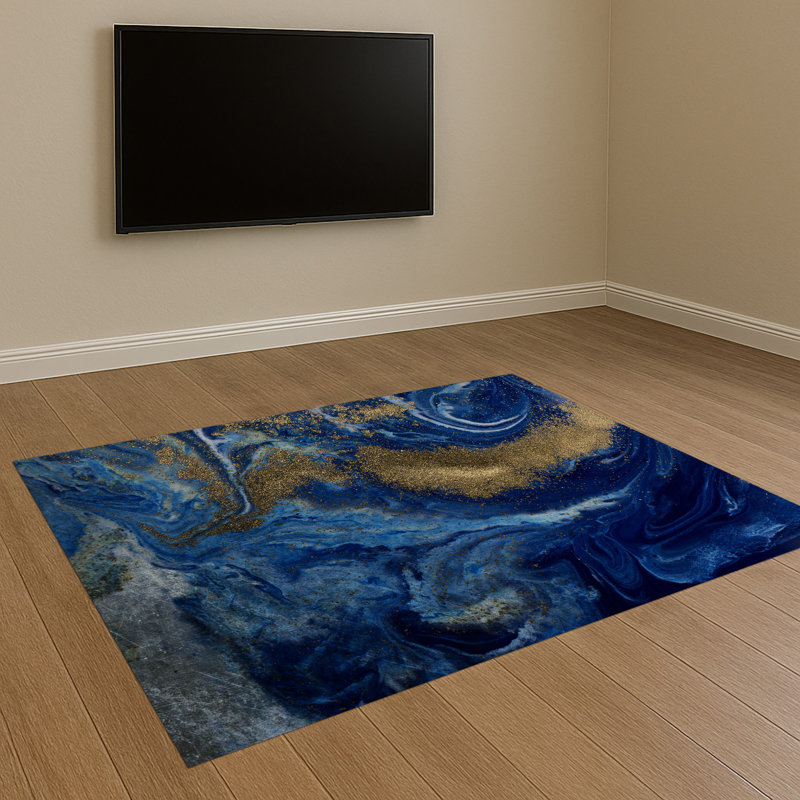 Marble Area Rug, Runner 70 x 140 cm