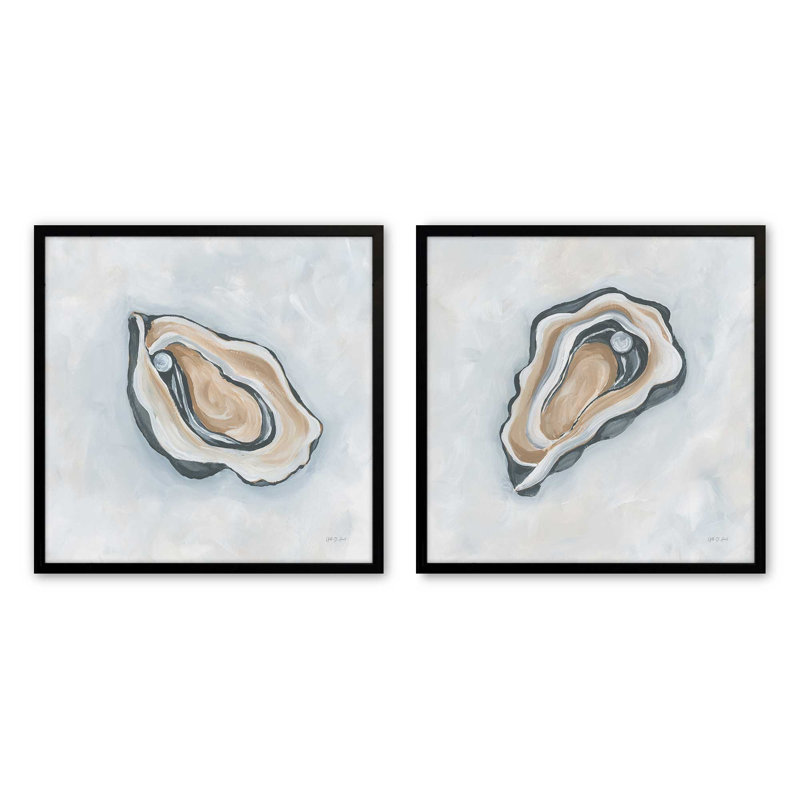 Shuck Yeah, ensemble de 2 impressions, 20 po x 20 po, Impression encadrée, Noir satiné