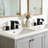 Widespread Bathroom Faucet 3 Hole, 2-Handle Bathroom Sink Faucet with Drain Assembly-120542227