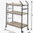 Oak and Sandy Black 2-Shelf Serving Cart