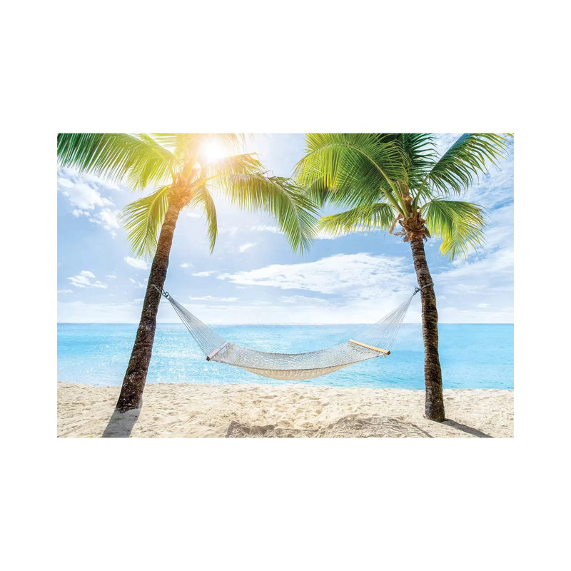 Relaxing In A Hammock At The Beach by Jan Becke - Wrapped Canvas Gallery-Wrapped Canvas Giclée, 66.04 cm H x 45.72 cm W