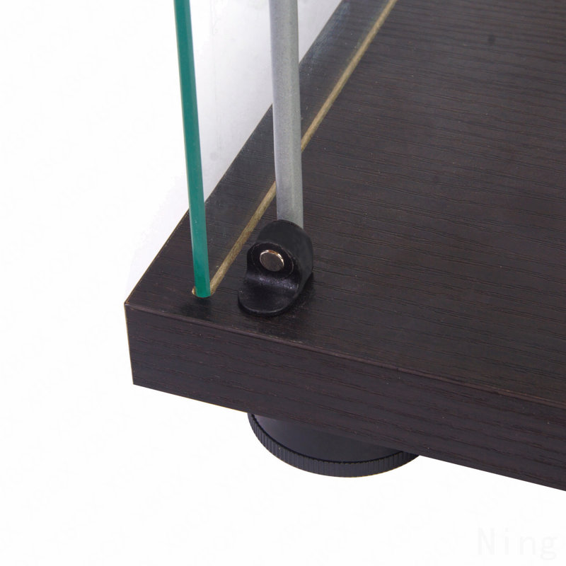 Vitrine 1 porte en verre avec 4 tablettes, Noir