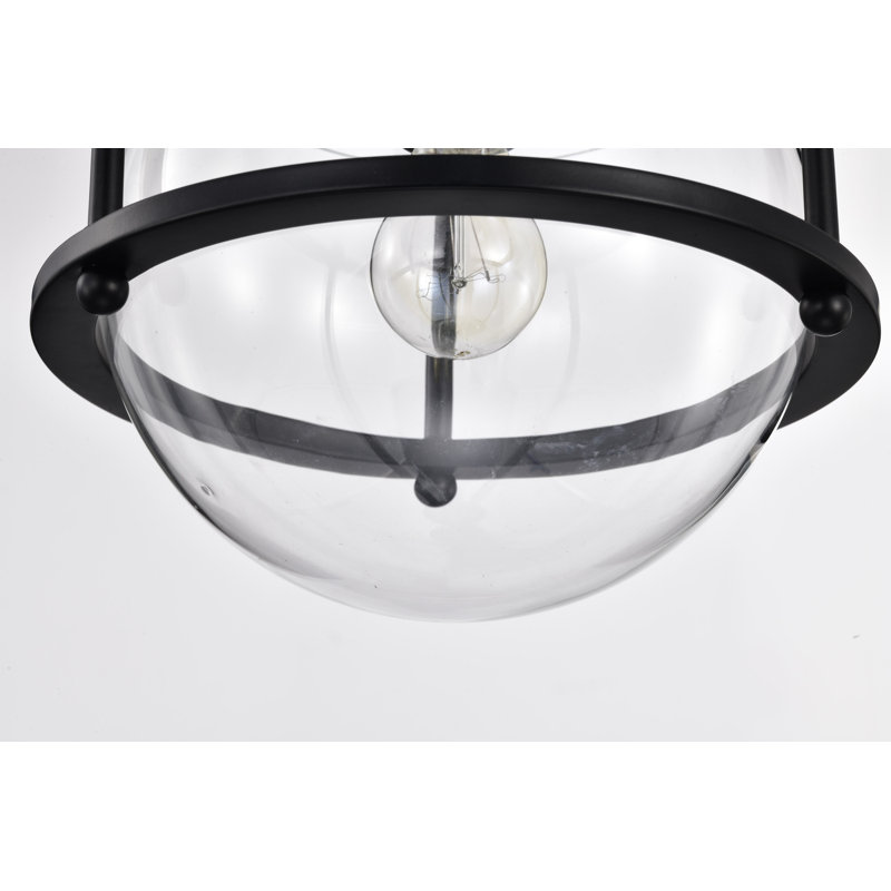 Luminaire suspendu bol 1 lumière Westway, Noir mat